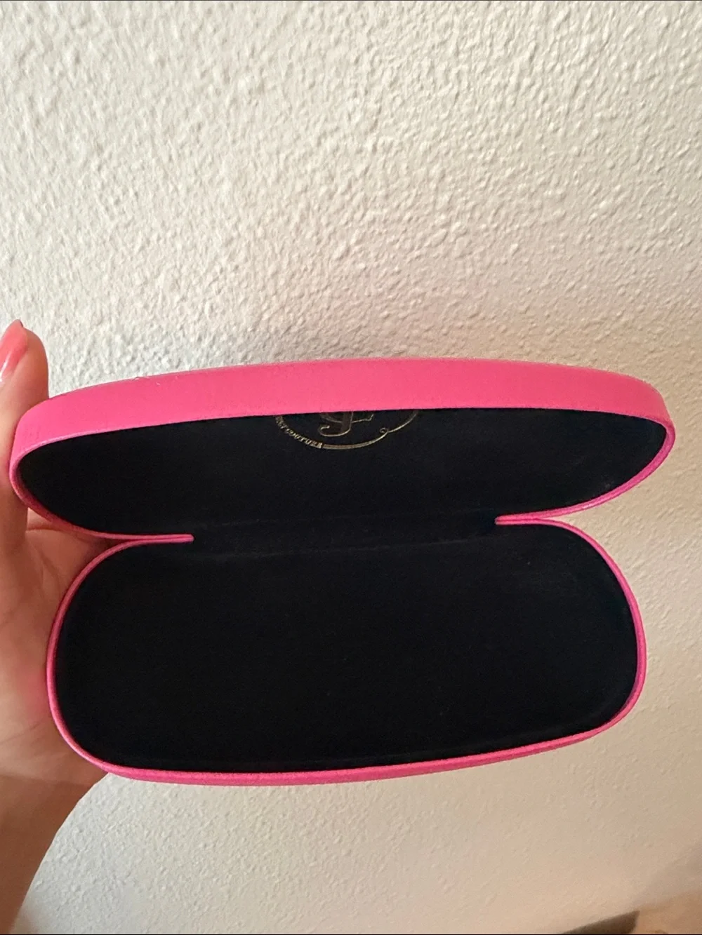 Juicy Couture Fuchsia Hard Sunglasses Case with Gold Logo
